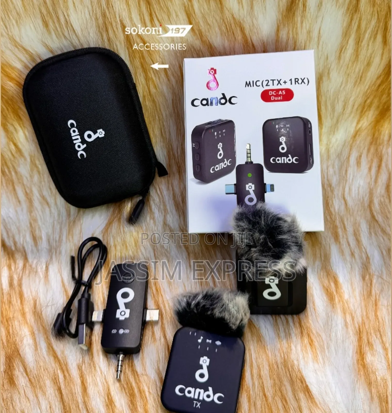 Original Candc Dual Wireless Microphone (Clear Radio , High-Quality )