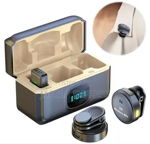 Wireless Magnetic Button Collar Microphone 40h Battery Lavalier Mic