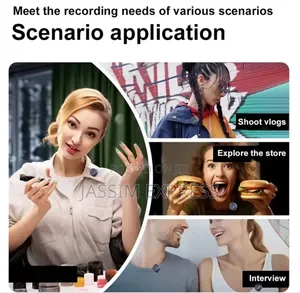 Wireless Magnetic Button Collar Microphone 40h Battery Lavalier Mic