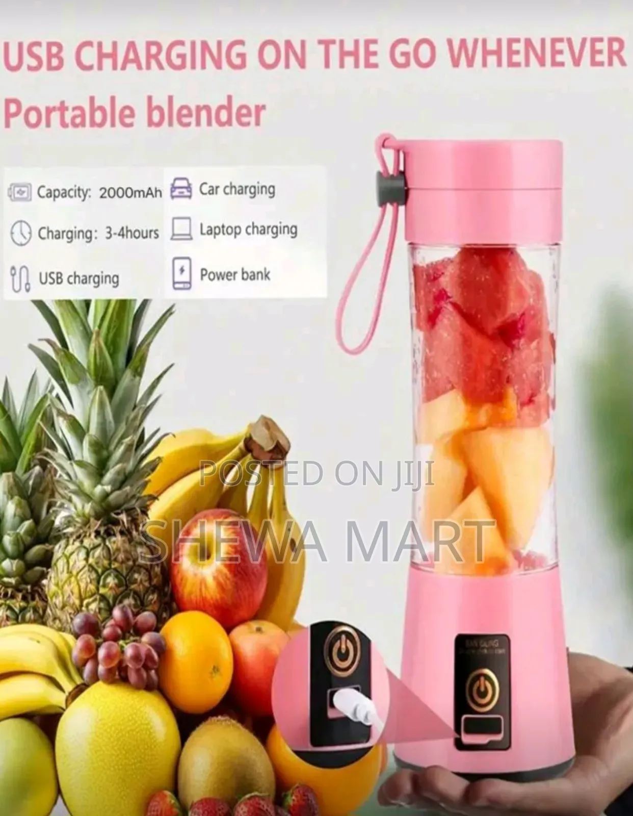 Usb Rechargeable Personal Portable Blender for Smoothies and Shakes