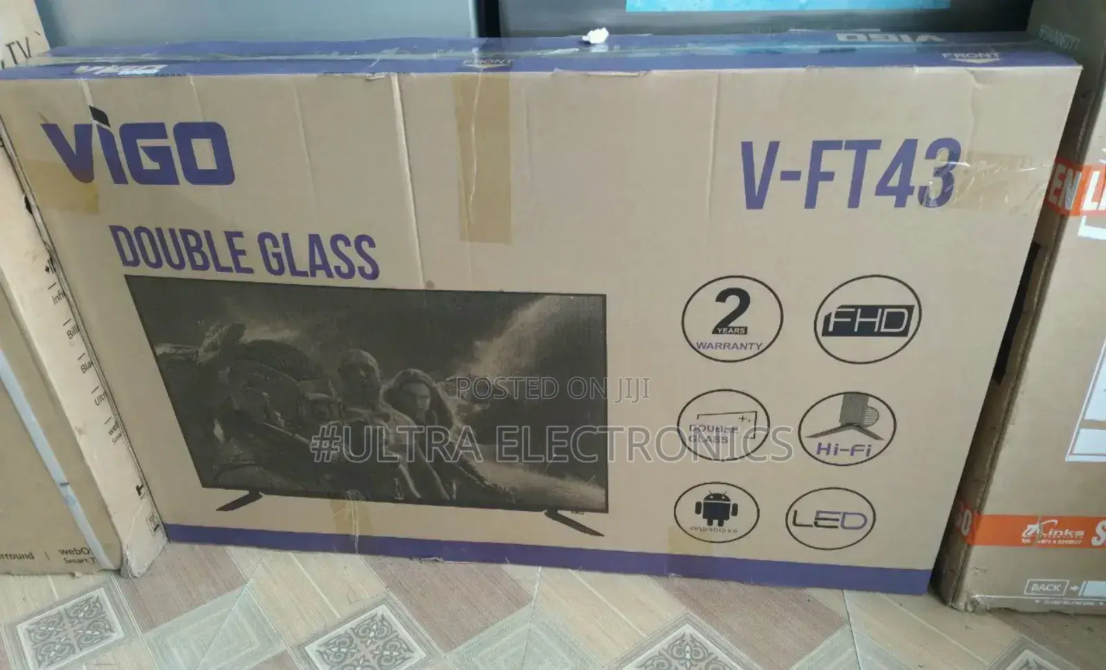 Vigo 43 Inch Smart Double Glass Android Tv Vigo