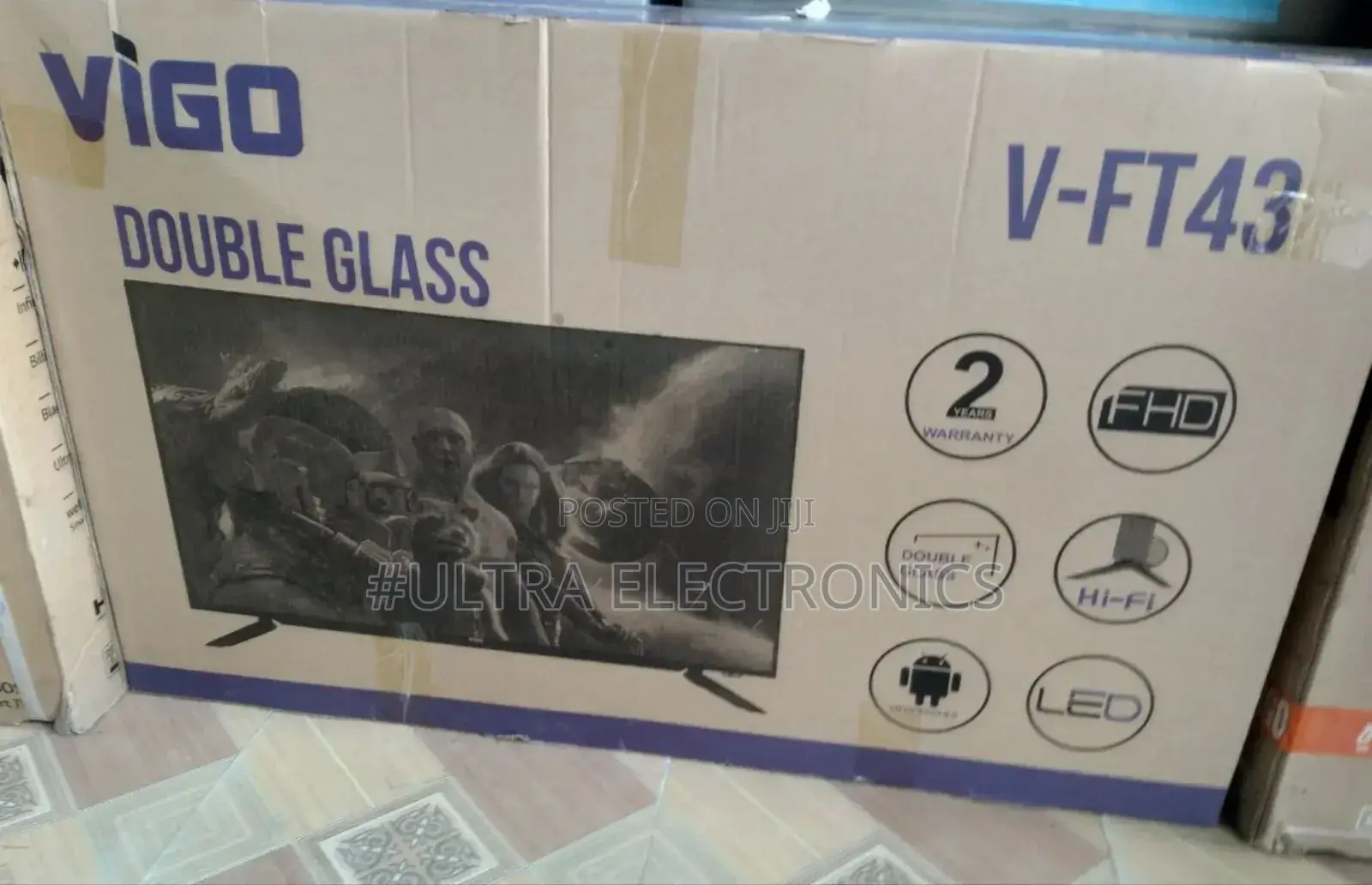 Vigo 43 Inch Smart Double Glass Android Tv Vigo