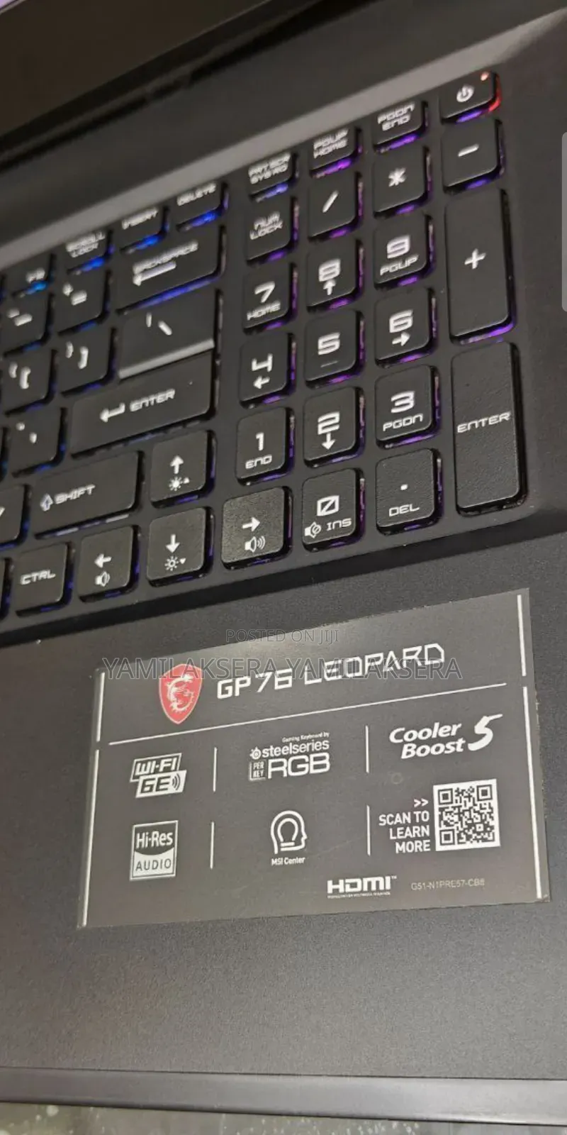 New Laptop MSI Pulse GL76 16GB Intel Core I7 SSD 1T