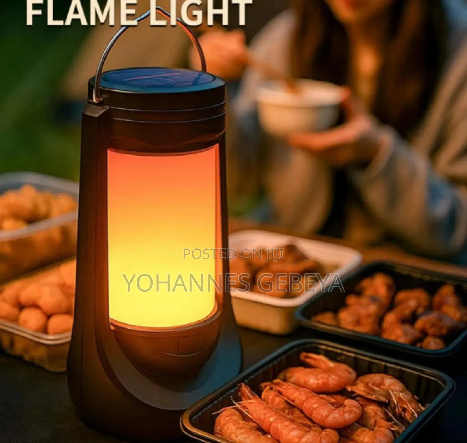 Flickering Solar Camping Light