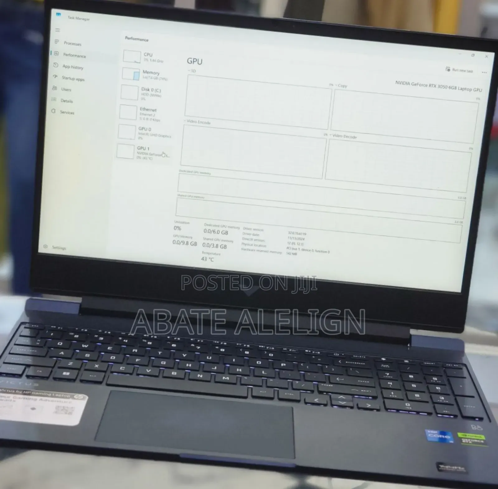 New Laptop HP Victus 15 16GB Intel Core I5 SSD 512GB