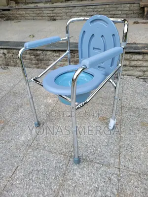 Photo - Medical Bedside Commode Chair紮~Portable Camping Toilet Chair℥₤Commodo