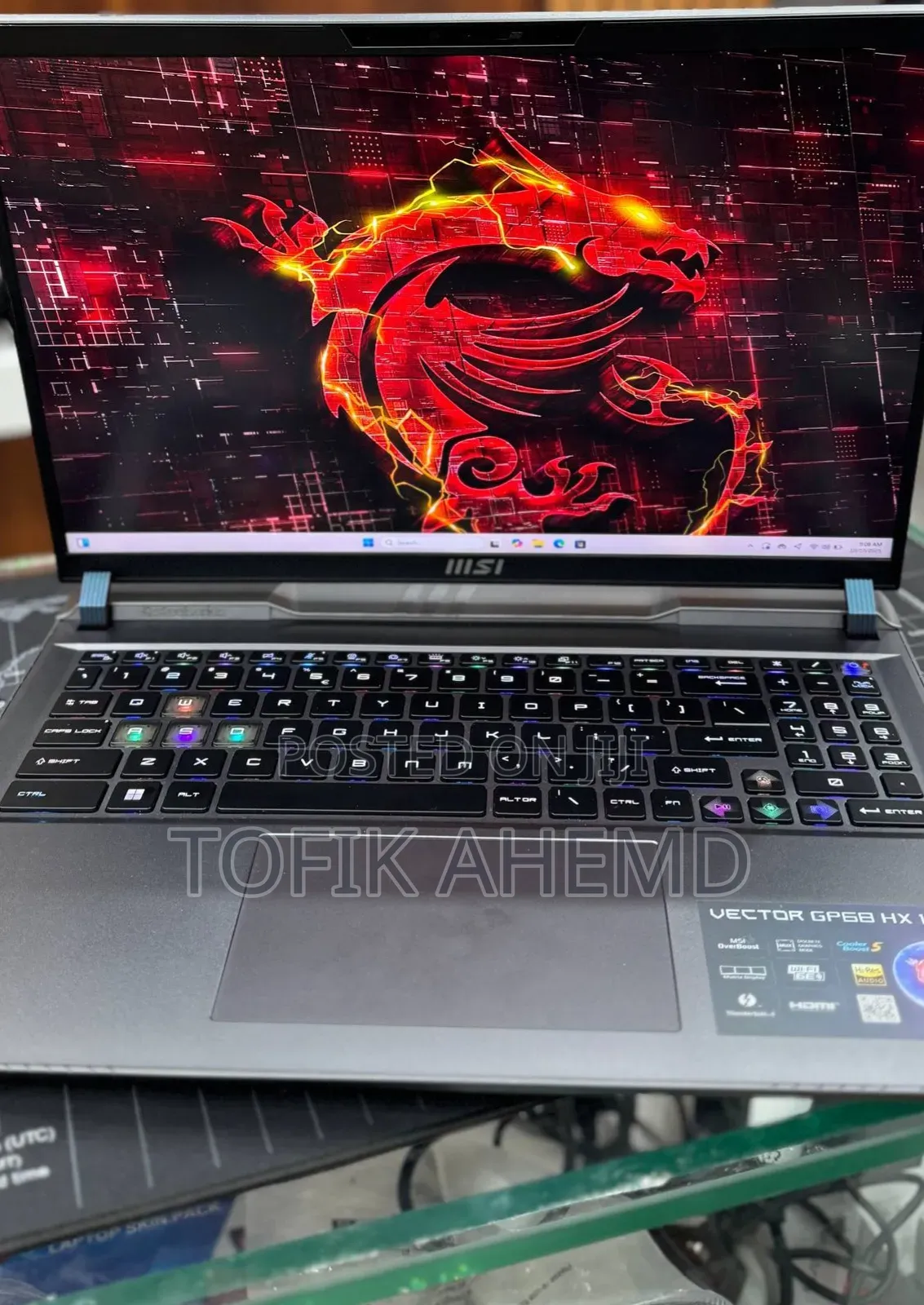 New Laptop MSI Vector 16 HX AI A2XWIG 16GB Intel Core I9 SSD 1T