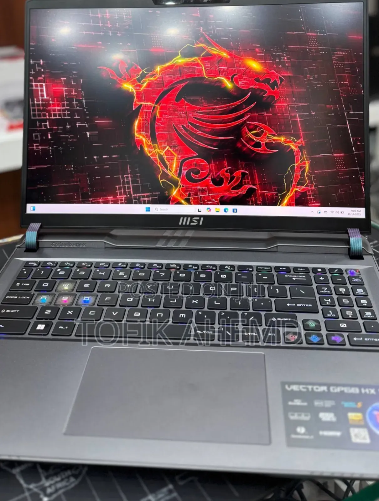 New Laptop MSI Vector 16 HX AI A2XWIG 16GB Intel Core I9 SSD 1T