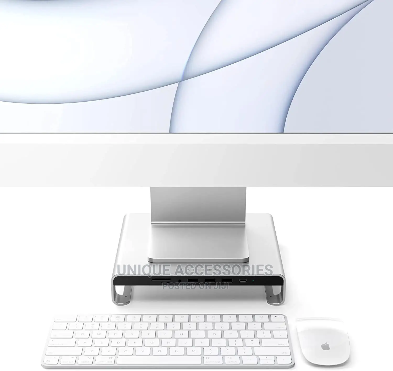 SATECHI Type-c Aluminium Monitor Stand Hub For iMac