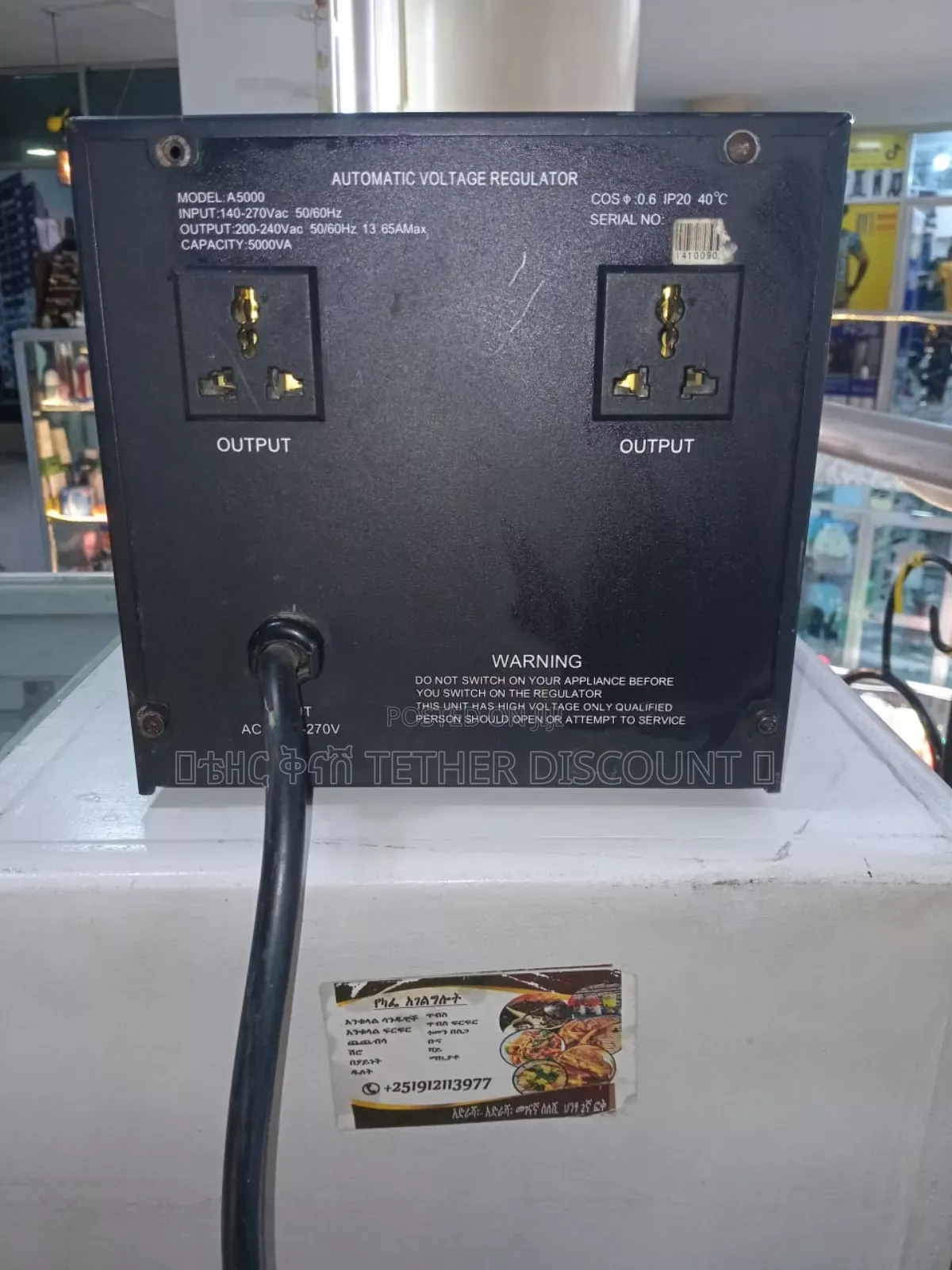 Stabilizer Automatic Voltage Regulator Avr-5000va Used Original