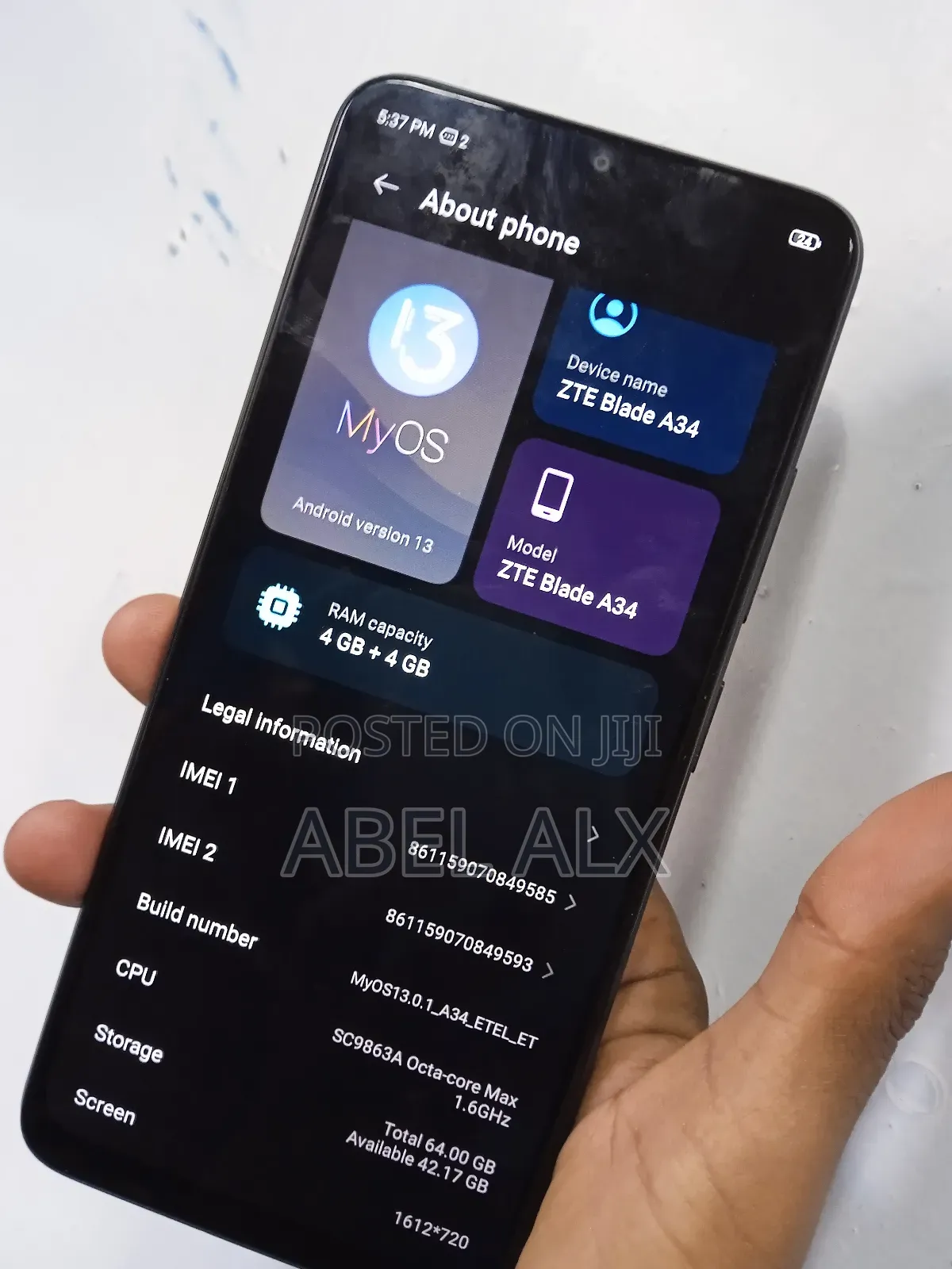 New ZTE Blade A34 64 GB Black