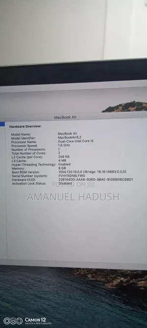 Laptop Apple MacBook Air 2019 8GB Intel Core I5 SSD 128GB