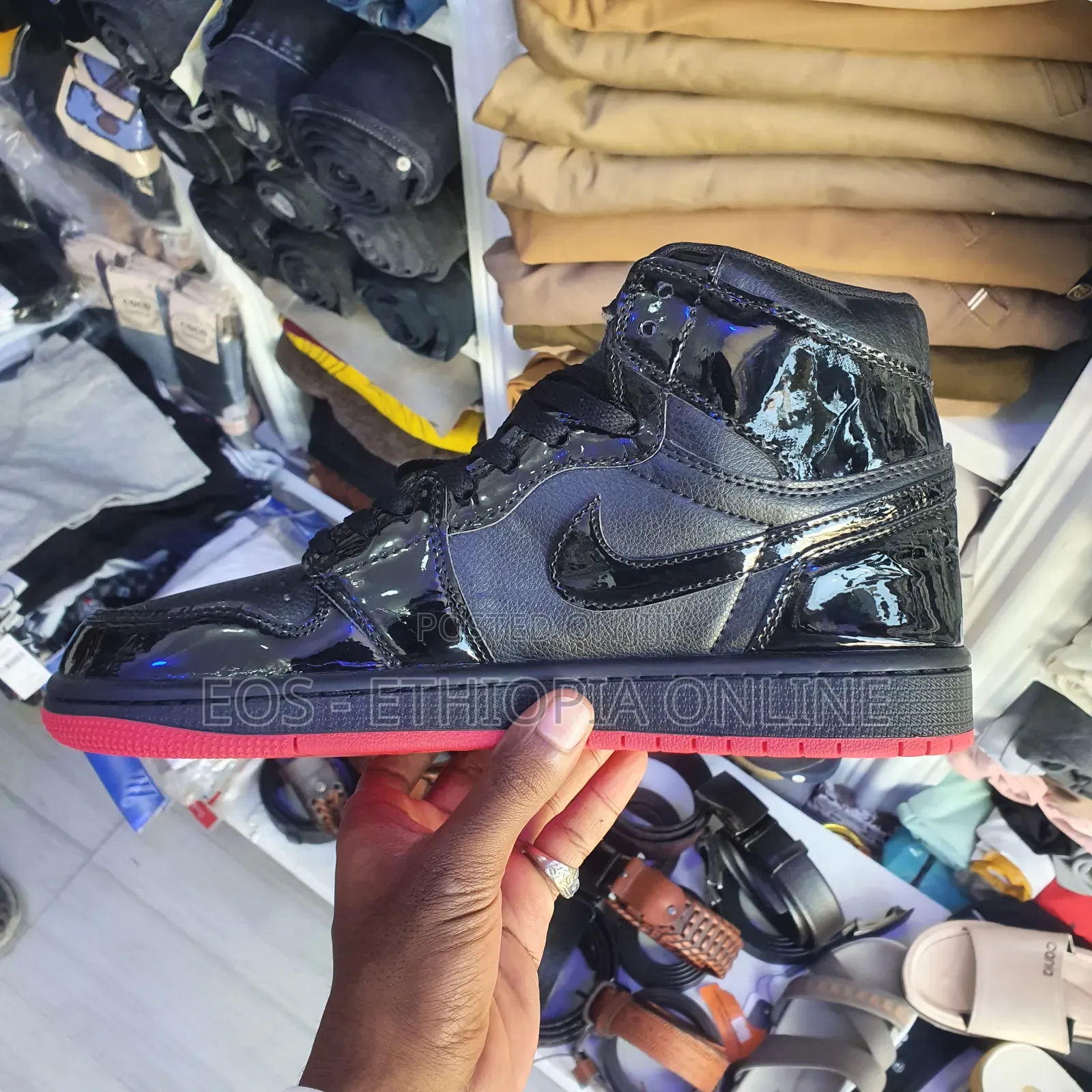 High Cut Jordan 1 Blue and Red Colors Sneakers [On Hand]