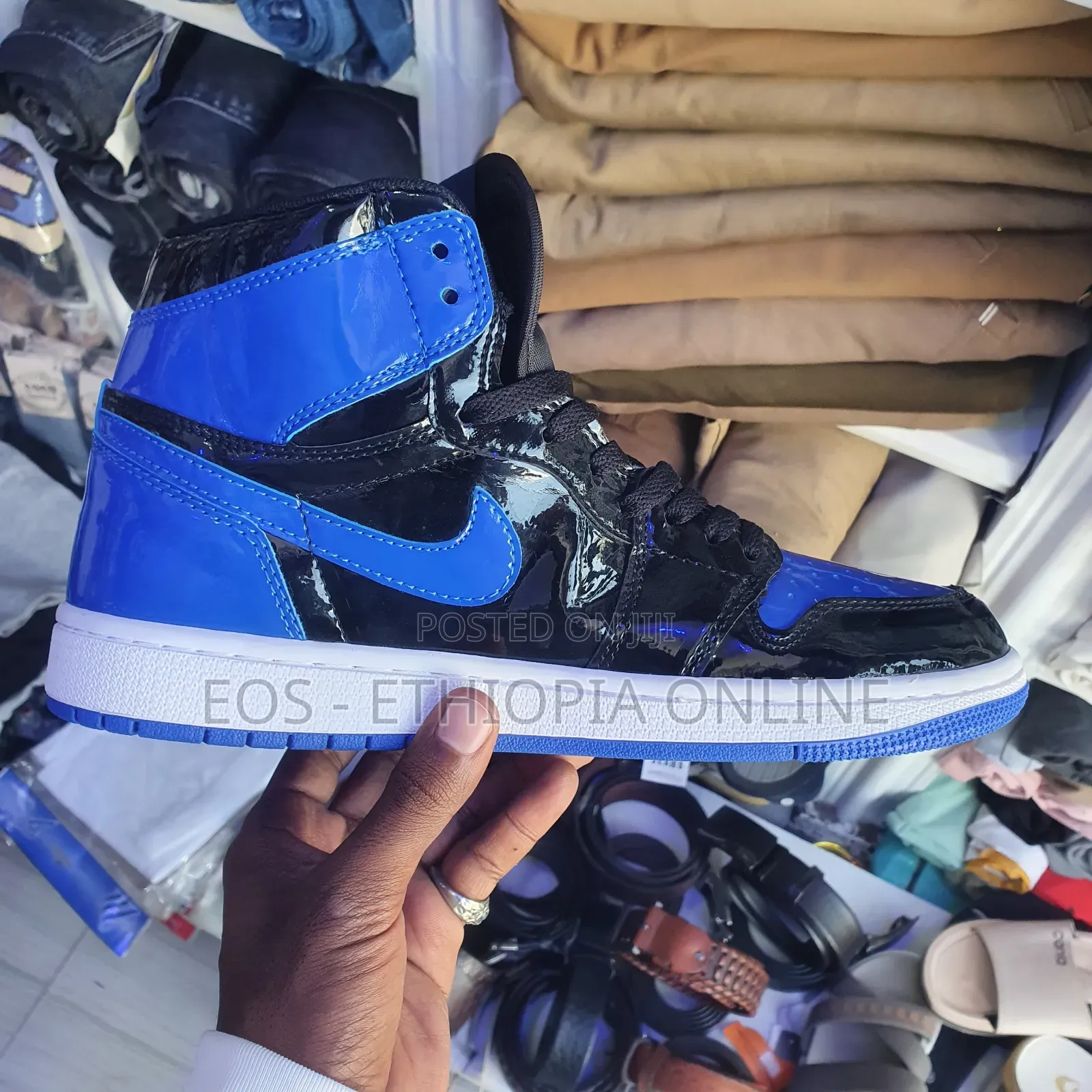 High Cut Jordan 1 Blue and Red Colors Sneakers [On Hand]