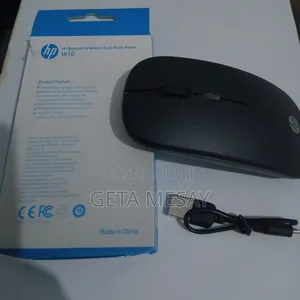 Hp W10 Bluetooth 2.4ghz Wireless Dual Mode Rechargeable Mouse