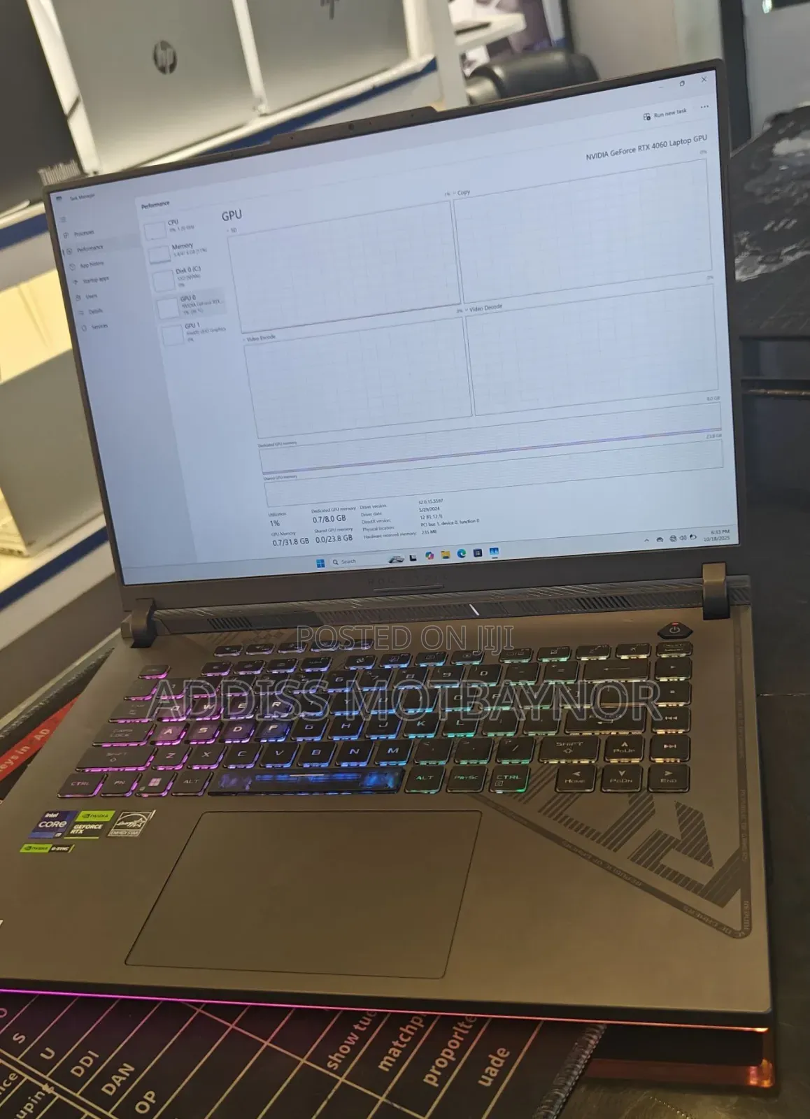 New Laptop Asus ROG Strix G15 16GB Intel Core I7 SSD 512GB