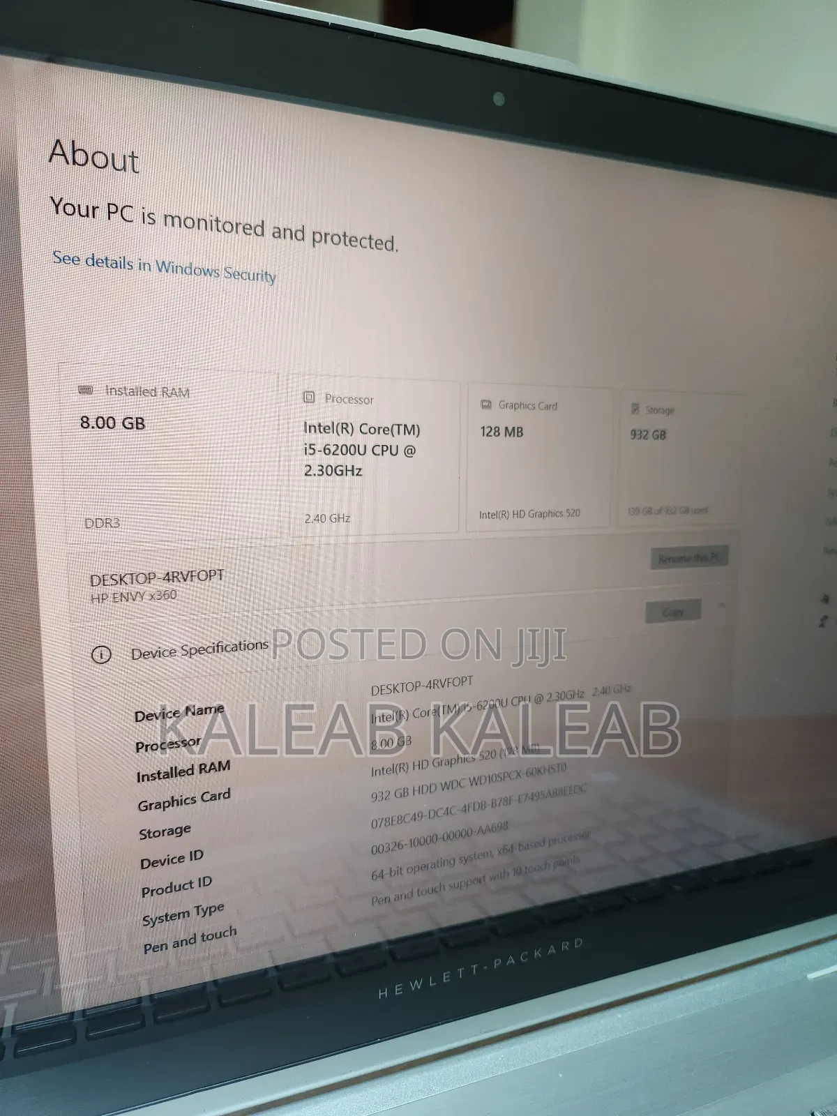 Laptop HP Envy X360 8GB Intel Core I5 HDD 1T