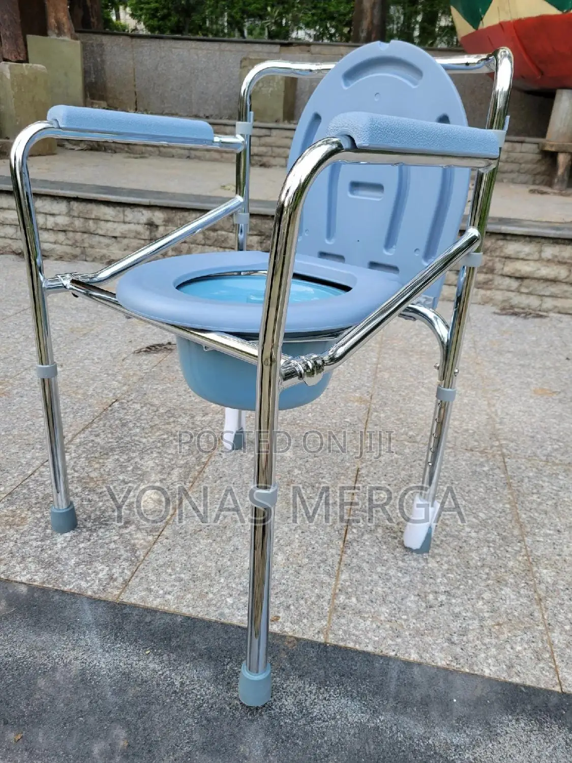 Toilet Chair/Commode Chair港៛Safety Frame Chair Bathroom, Blue