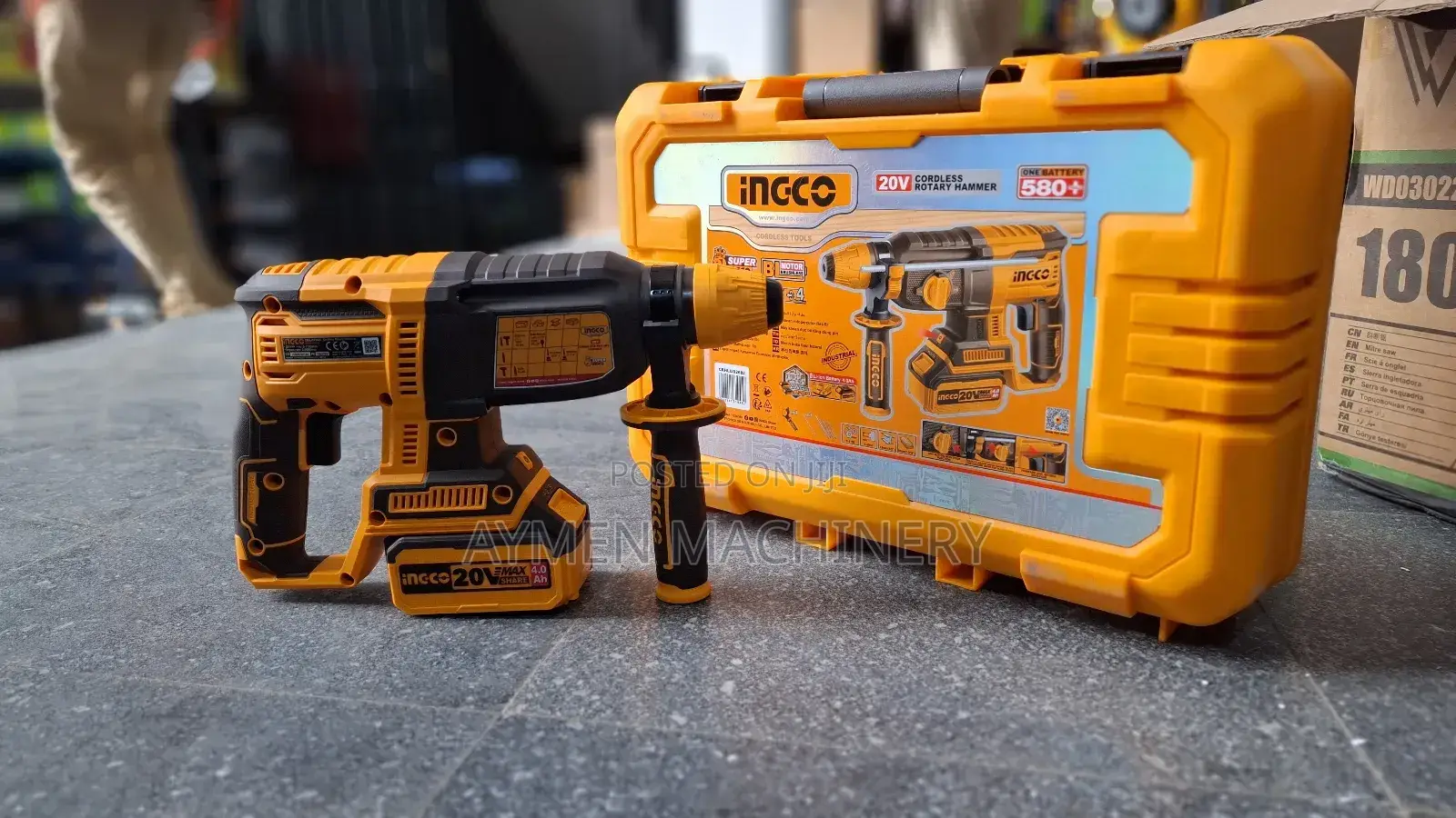 Ingco Brushless Chargeable Hammer Drill 4ah 20v