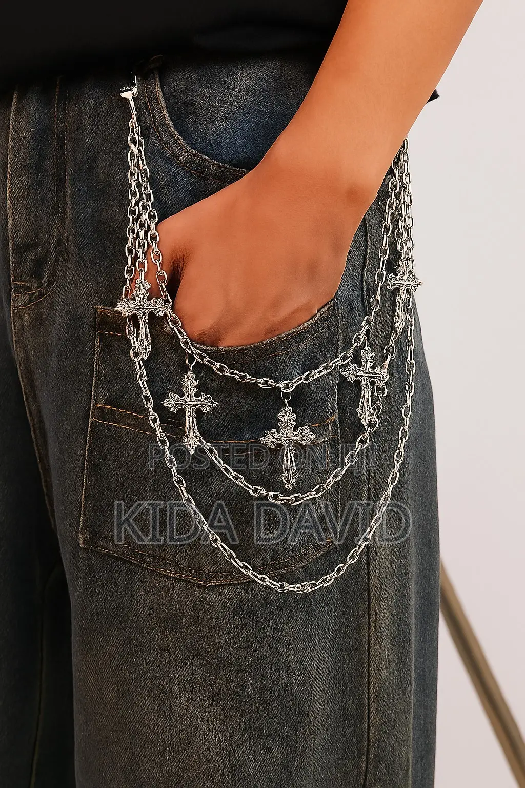 Y2k Cross Chain for Jeans