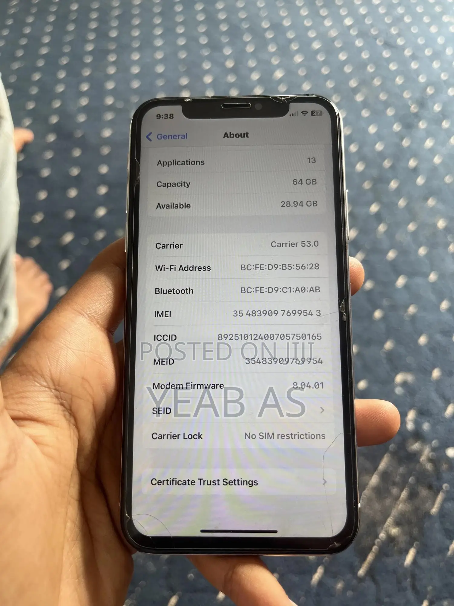 New Apple iPhone X 64 GB White