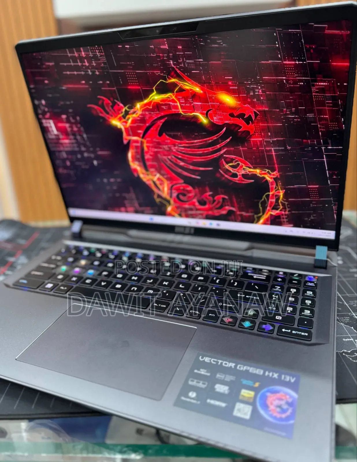 New Laptop MSI Vector GP68 HX 13V 16GB Intel Core I9 SSD 1T