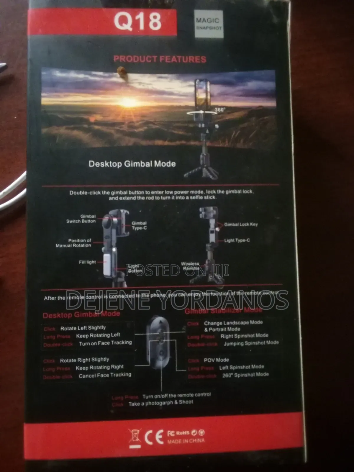 Original Q18 Gimbal Stabilizer And Tripod