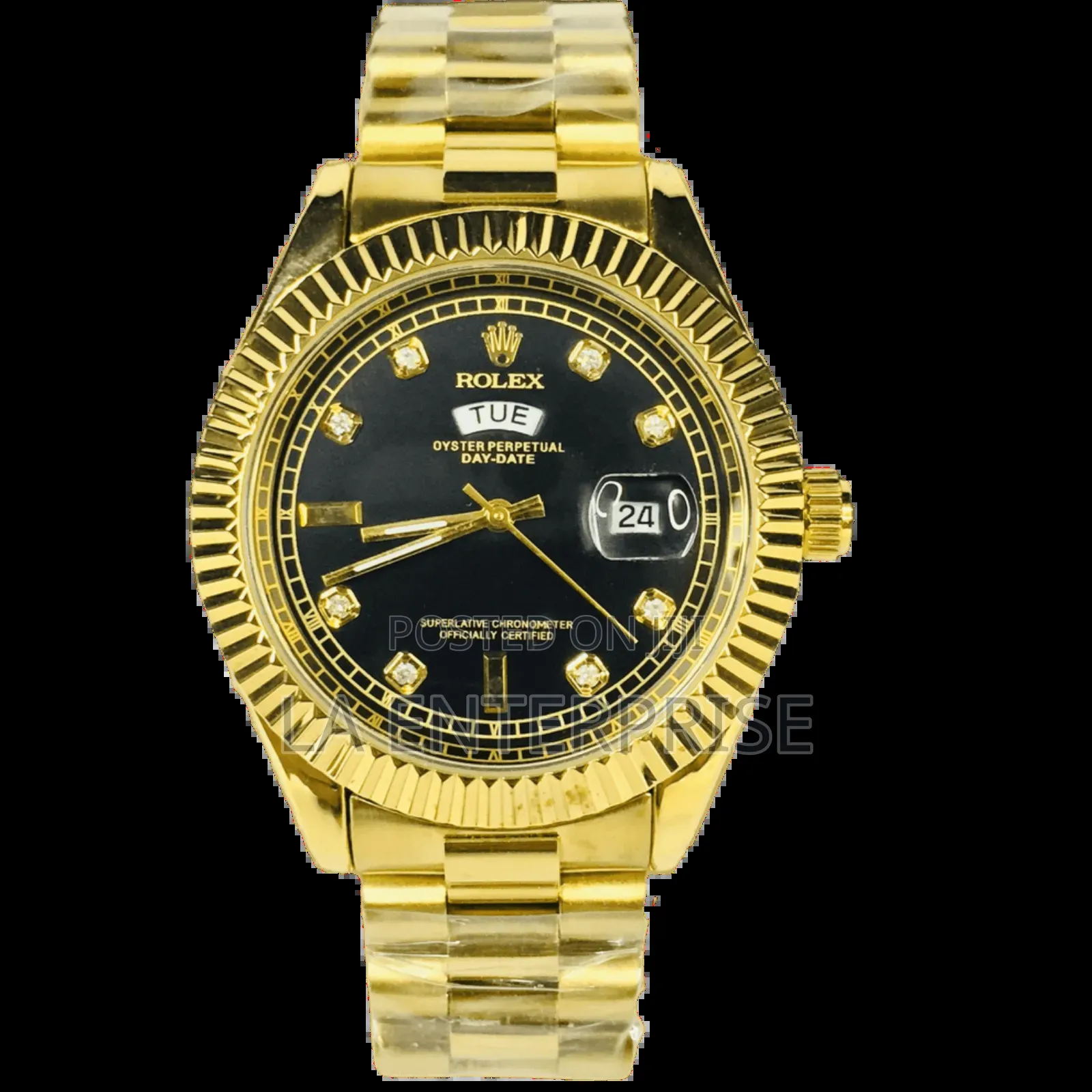 Rolex Golden Black Dial Watch