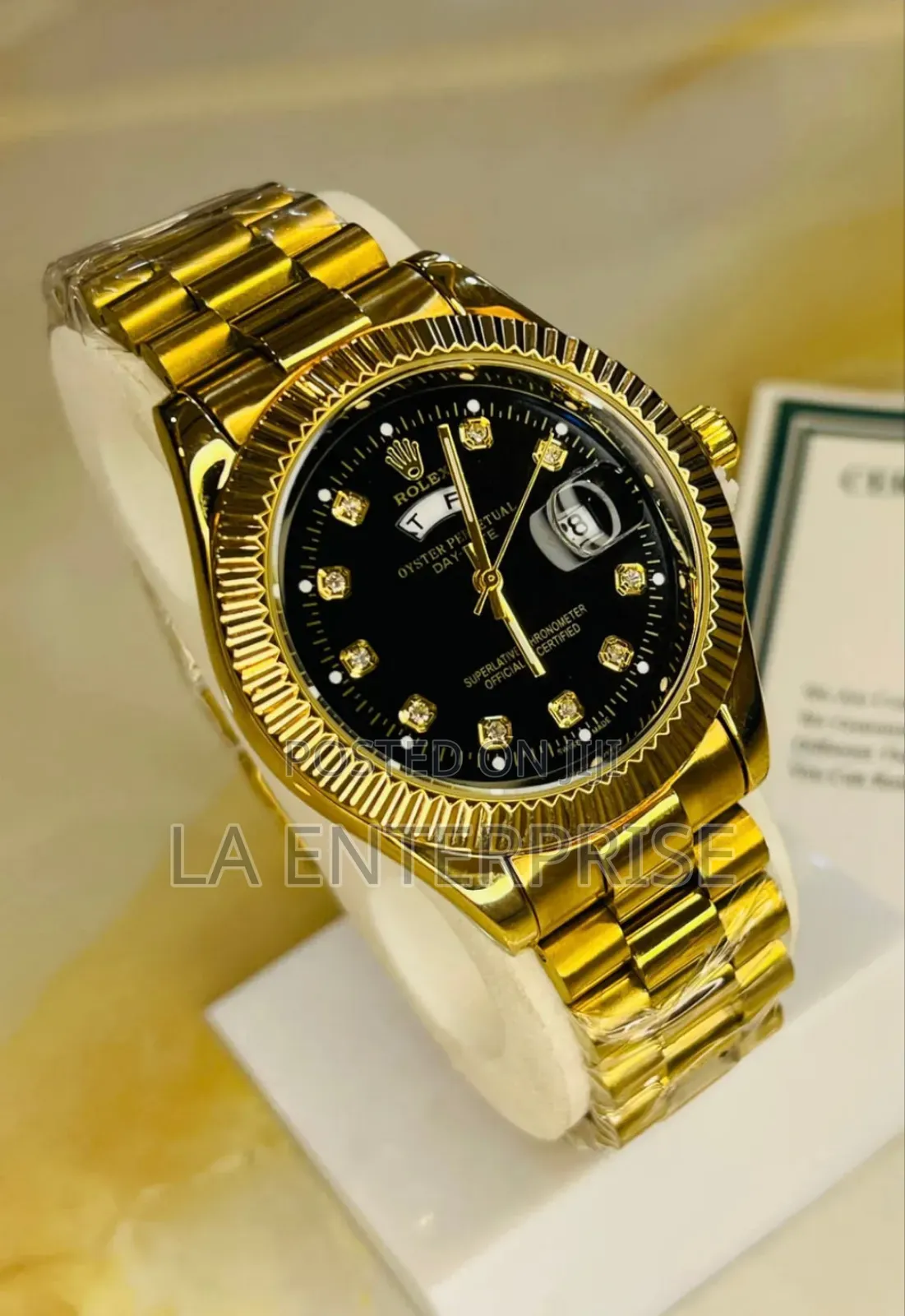 Rolex Golden Black Dial Watch