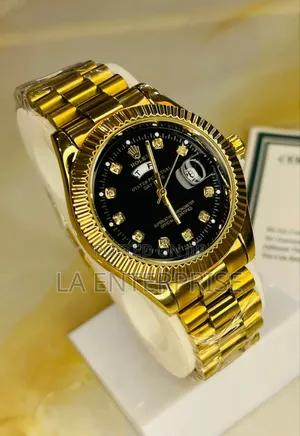 Rolex Golden Black Dial Watch