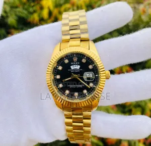 Rolex Golden Black Dial Watch