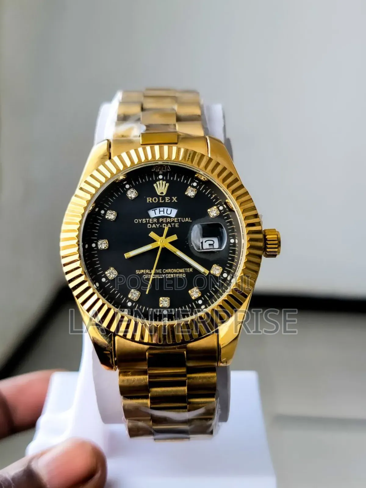 Rolex Golden Black Dial Watch