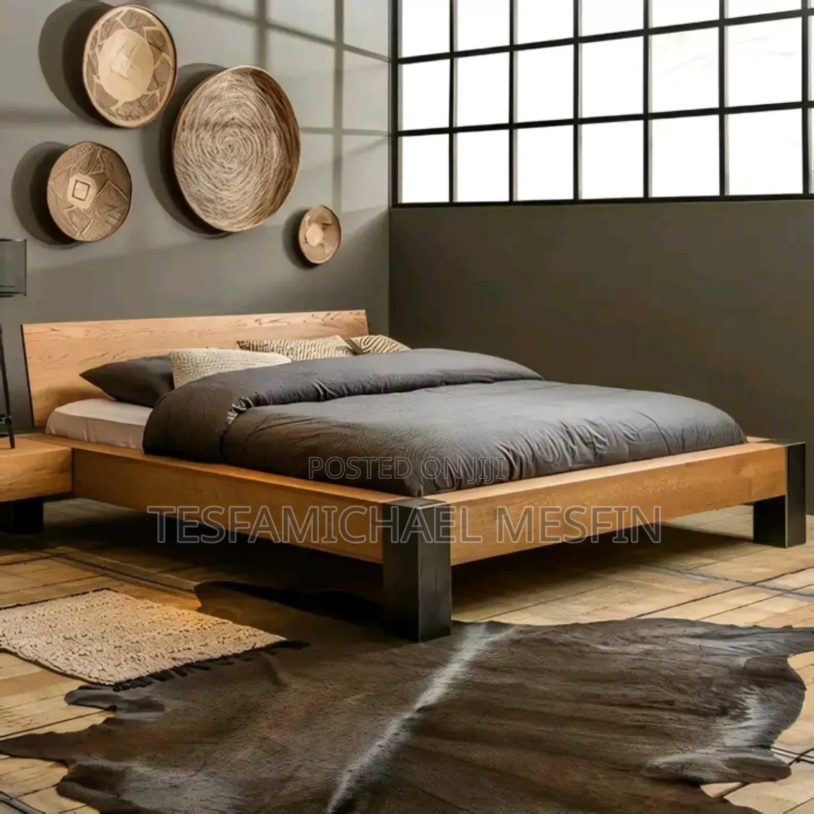 1.20 አልጋ ከኮመዲኖ ጋር