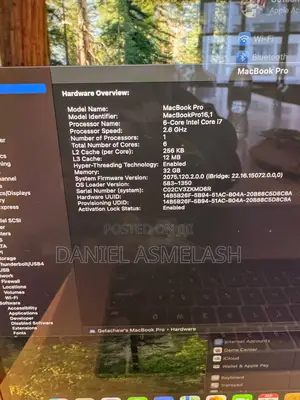 Laptop Apple MacBook Pro 2019 32GB Intel Core 7 HDD+SSD 1.5T