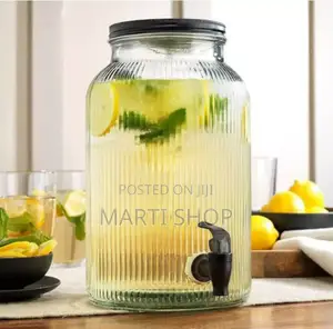 Glass Dispenser Jar With Rack