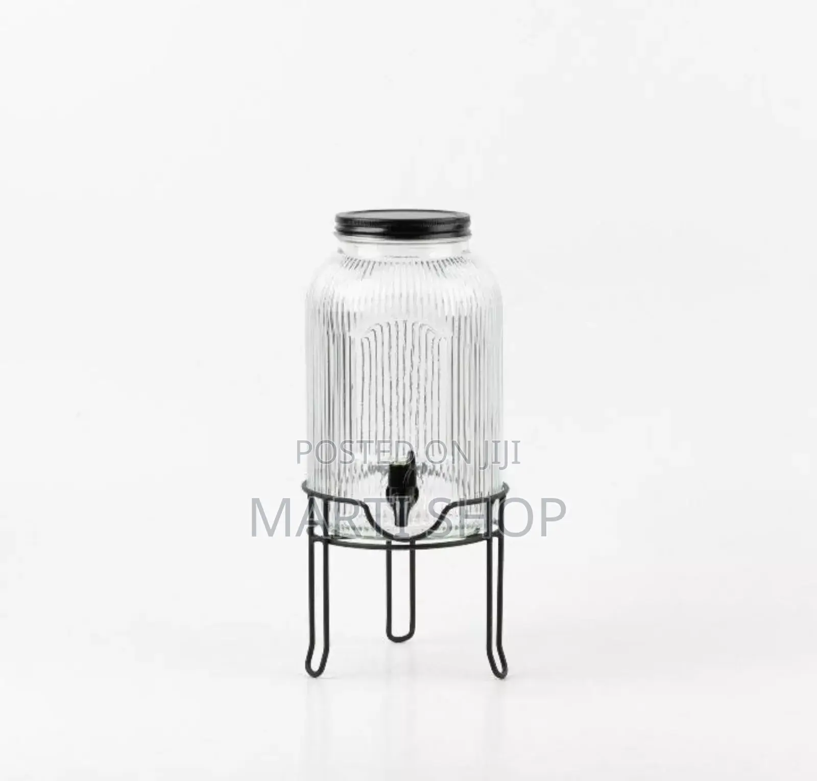 Glass Dispenser Jar With Rack
