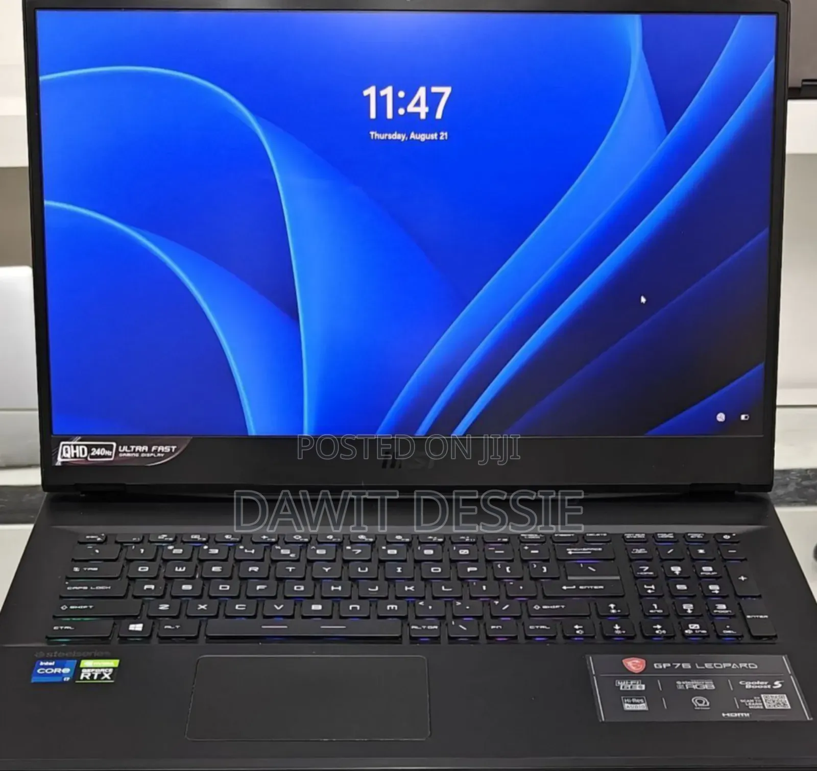 New Laptop MSI Pulse GL76 16GB Intel Core I7 SSD 1T