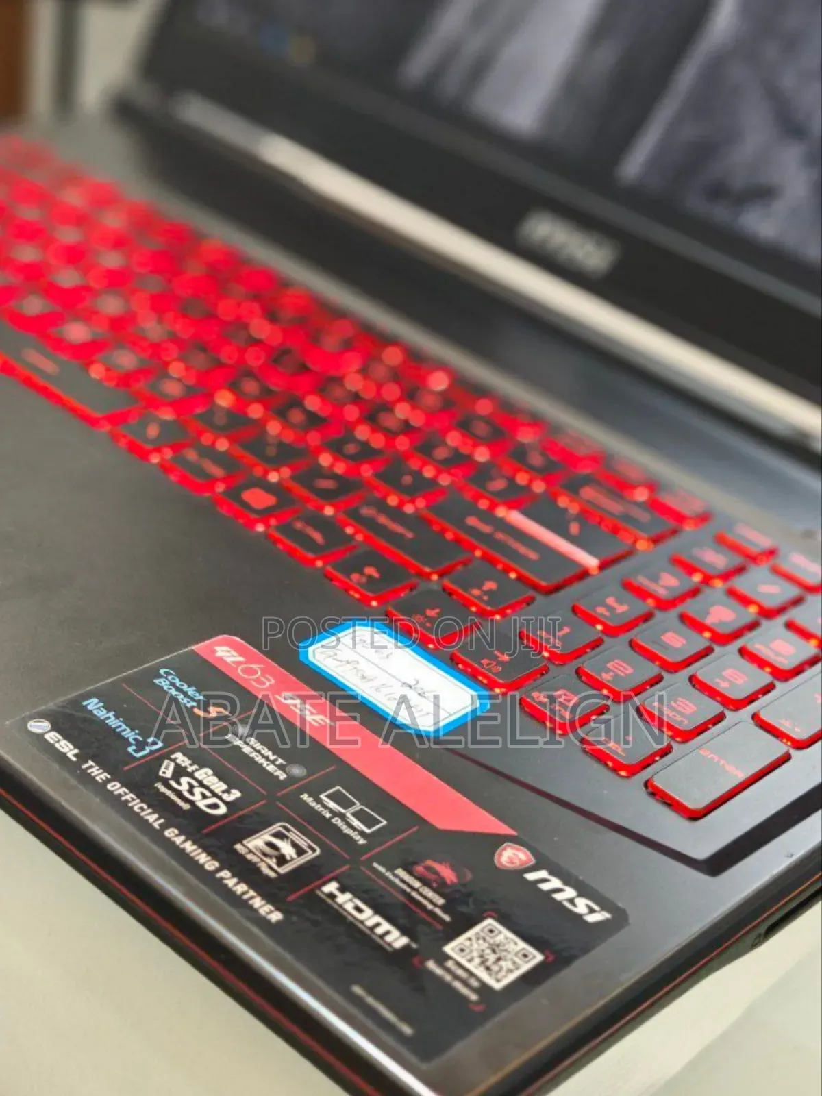 New Laptop MSI GL63 8RC 16GB Intel Core I7 HDD+SSD 1T