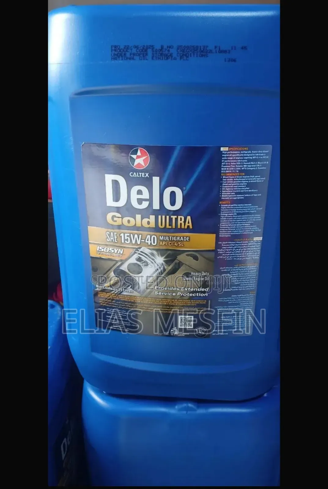 Premium Delo 400xle Sae15w40 Diesel Engine Oil Genuine Chevron Product