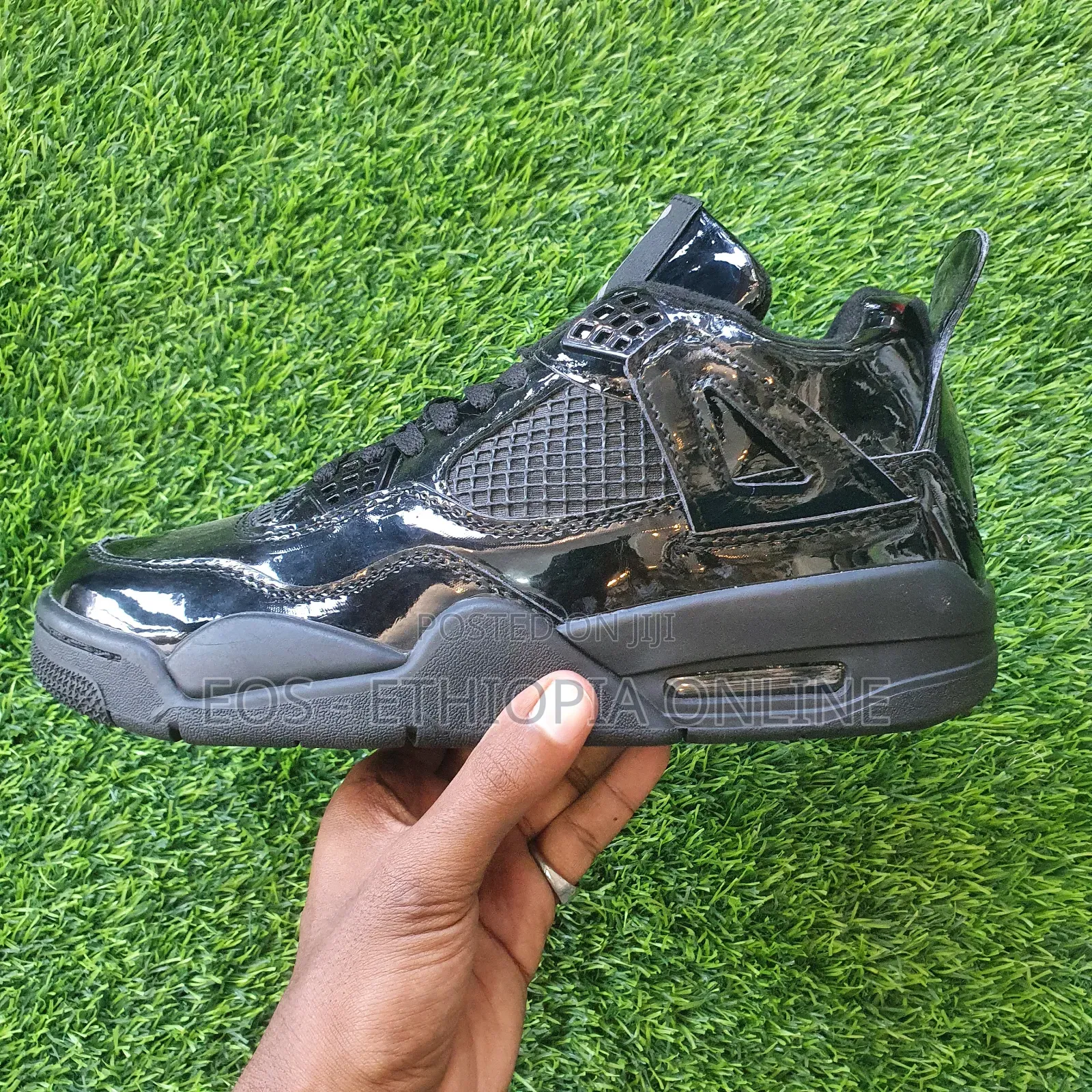 Patent Leather Black Sneakers [On Hand]