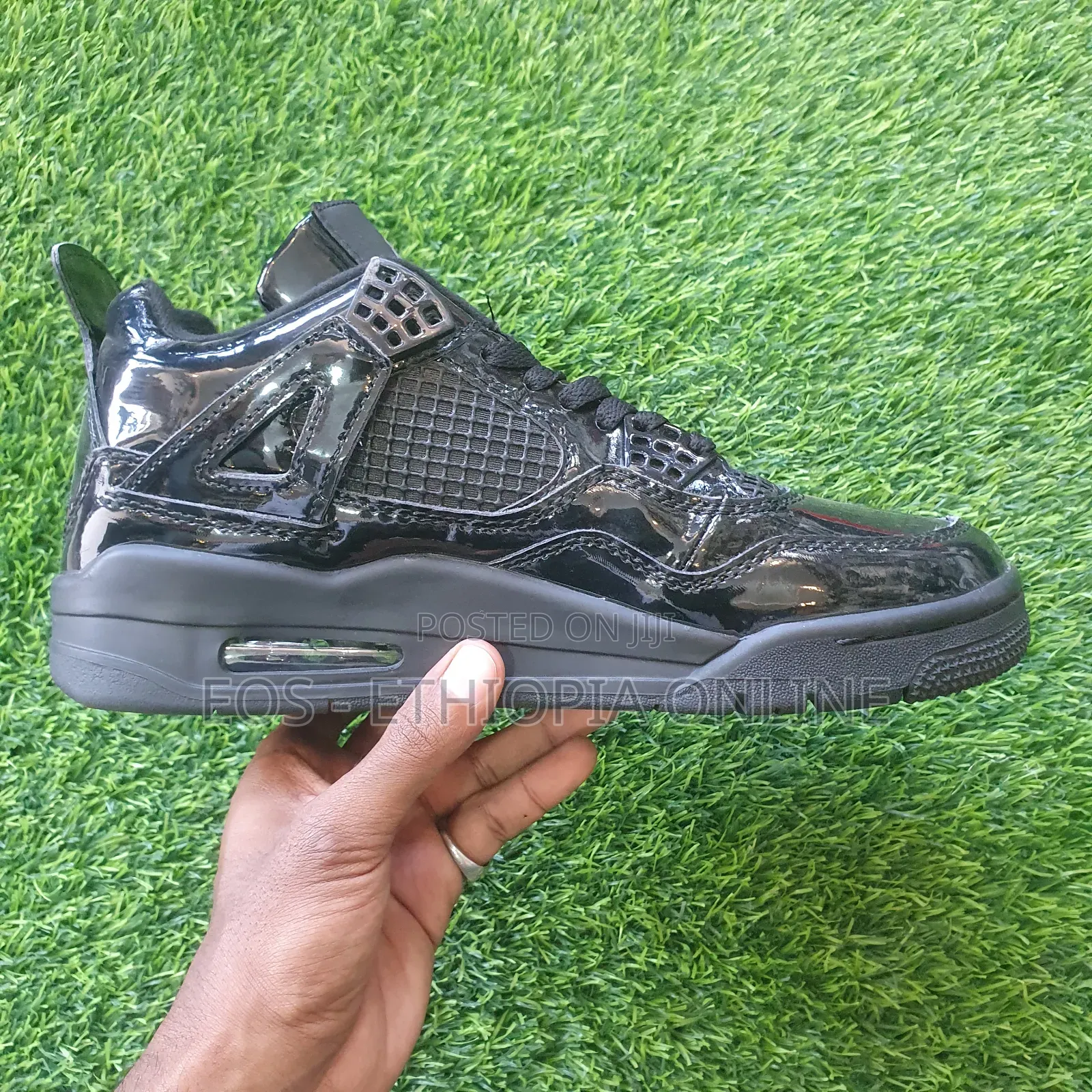 Patent Leather Black Sneakers [On Hand]