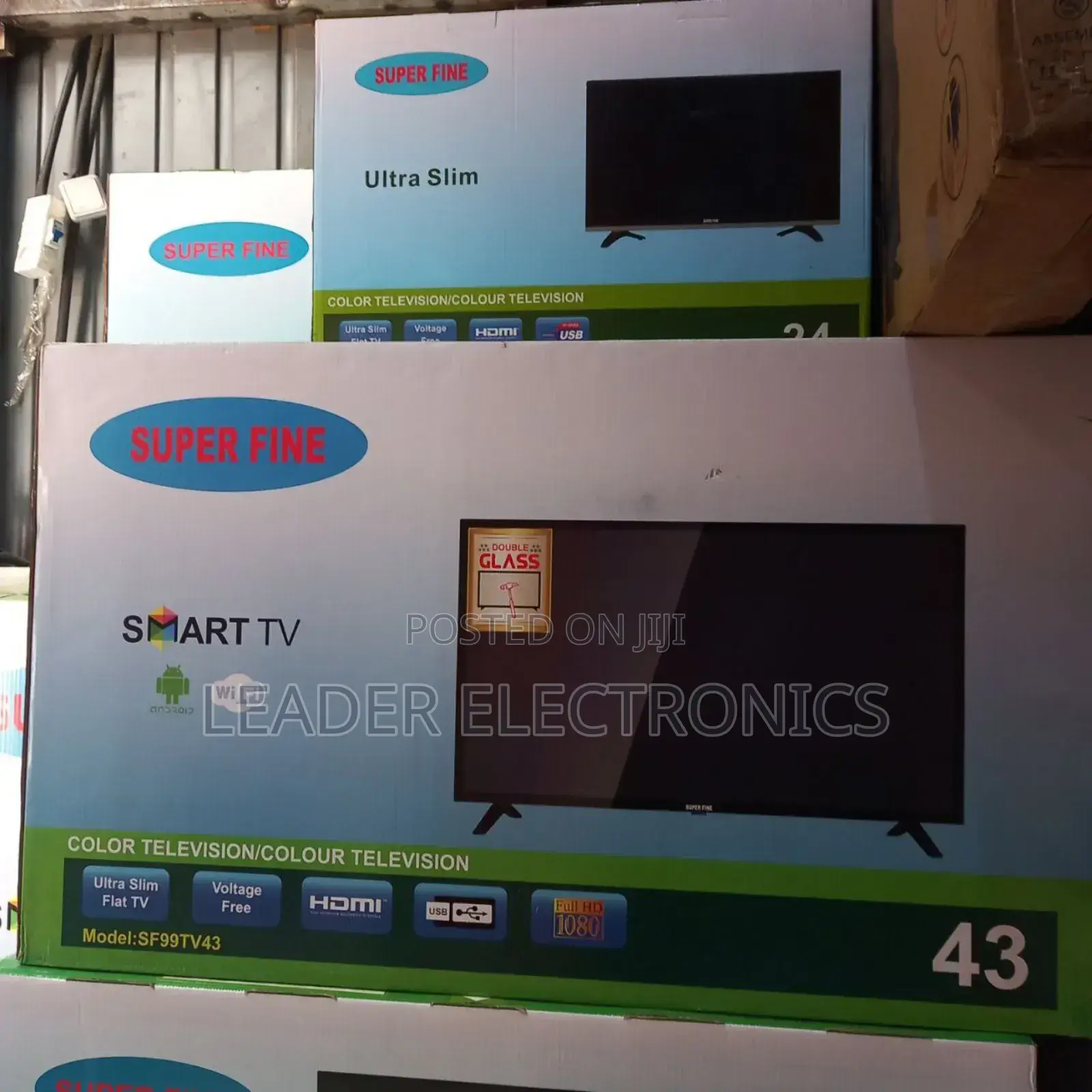 Sharp. Smart. Stunning.  | Super Fine 43'' Double Glass Smart Tv