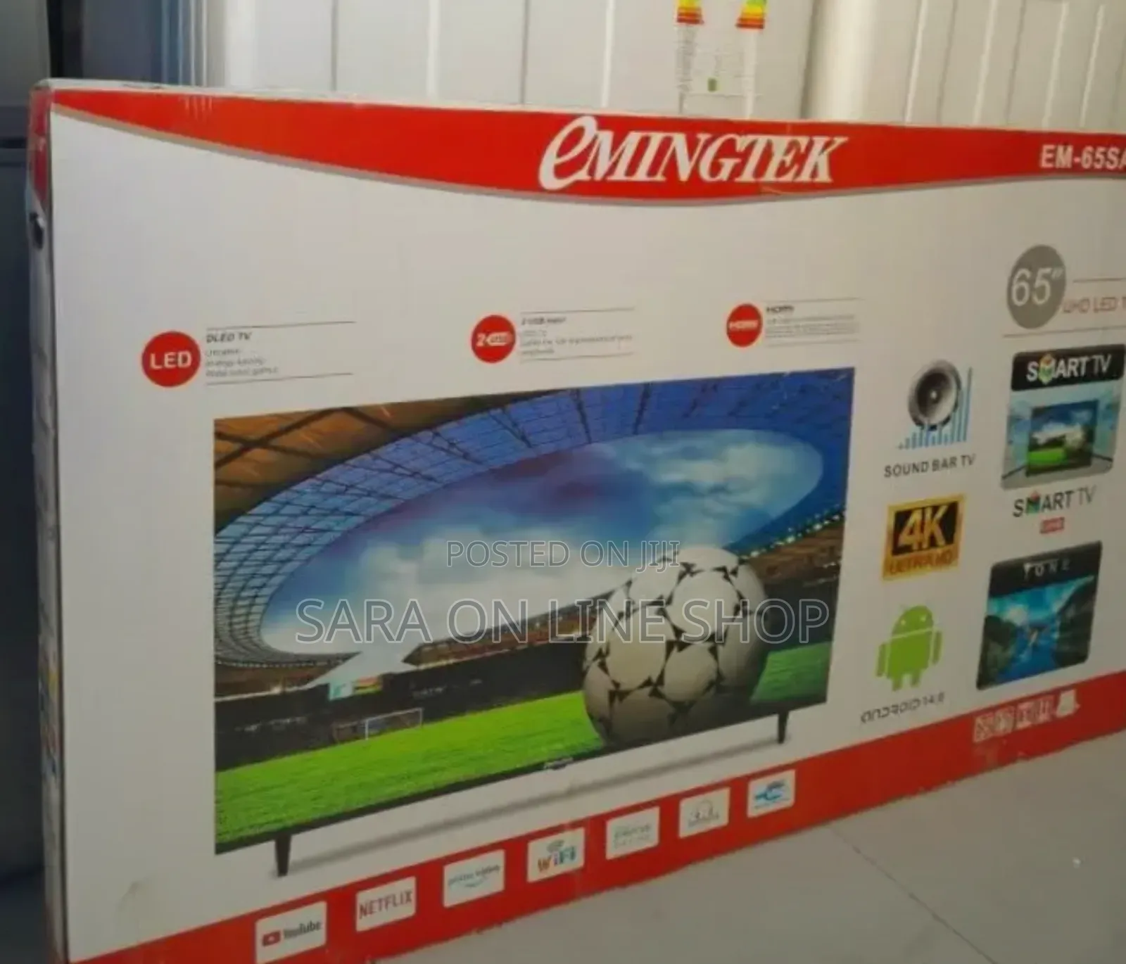 E-Mingtek 65" Framless Uhd Tv New 2025