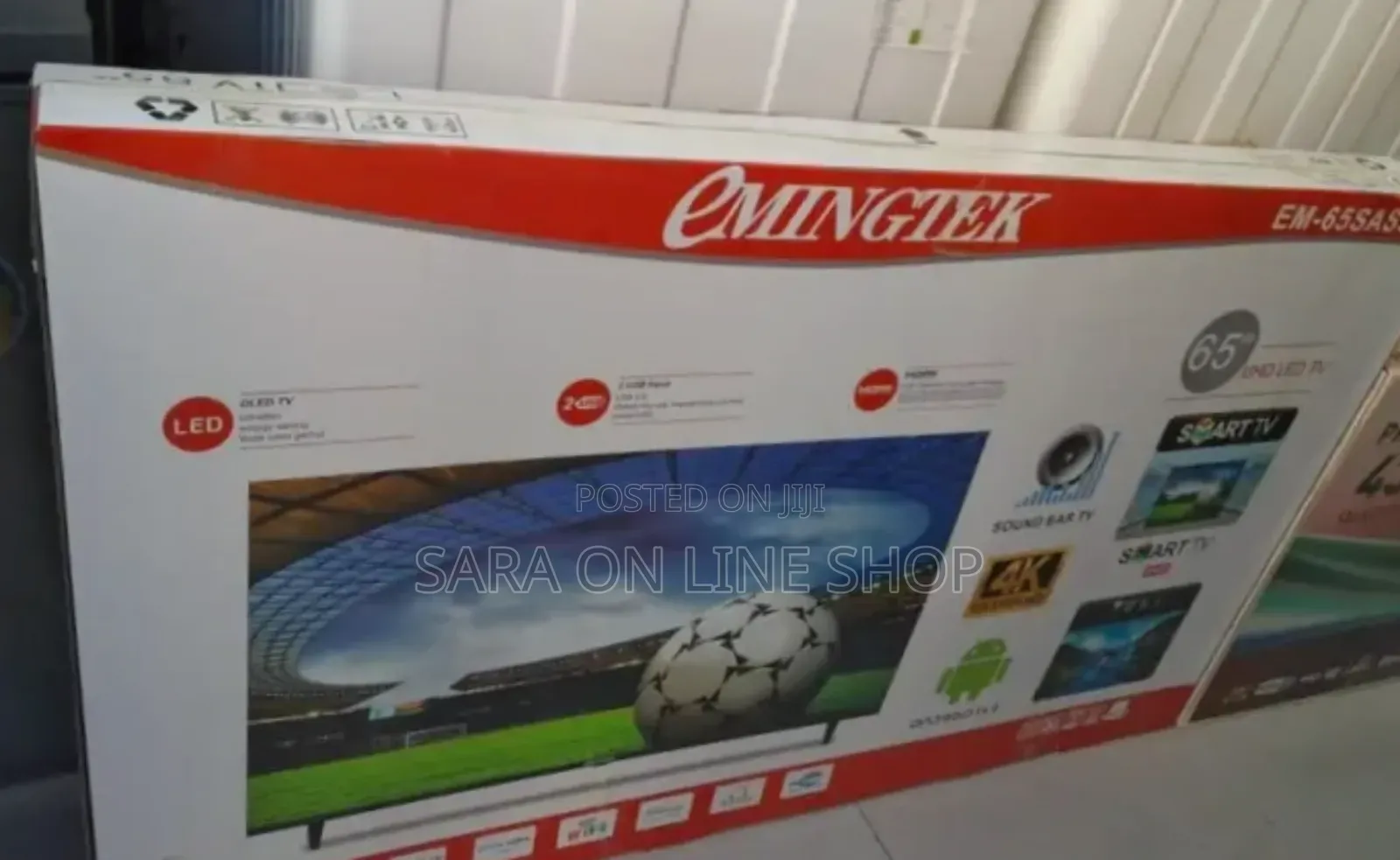E-Mingtek 65" Framless Uhd Tv New 2025