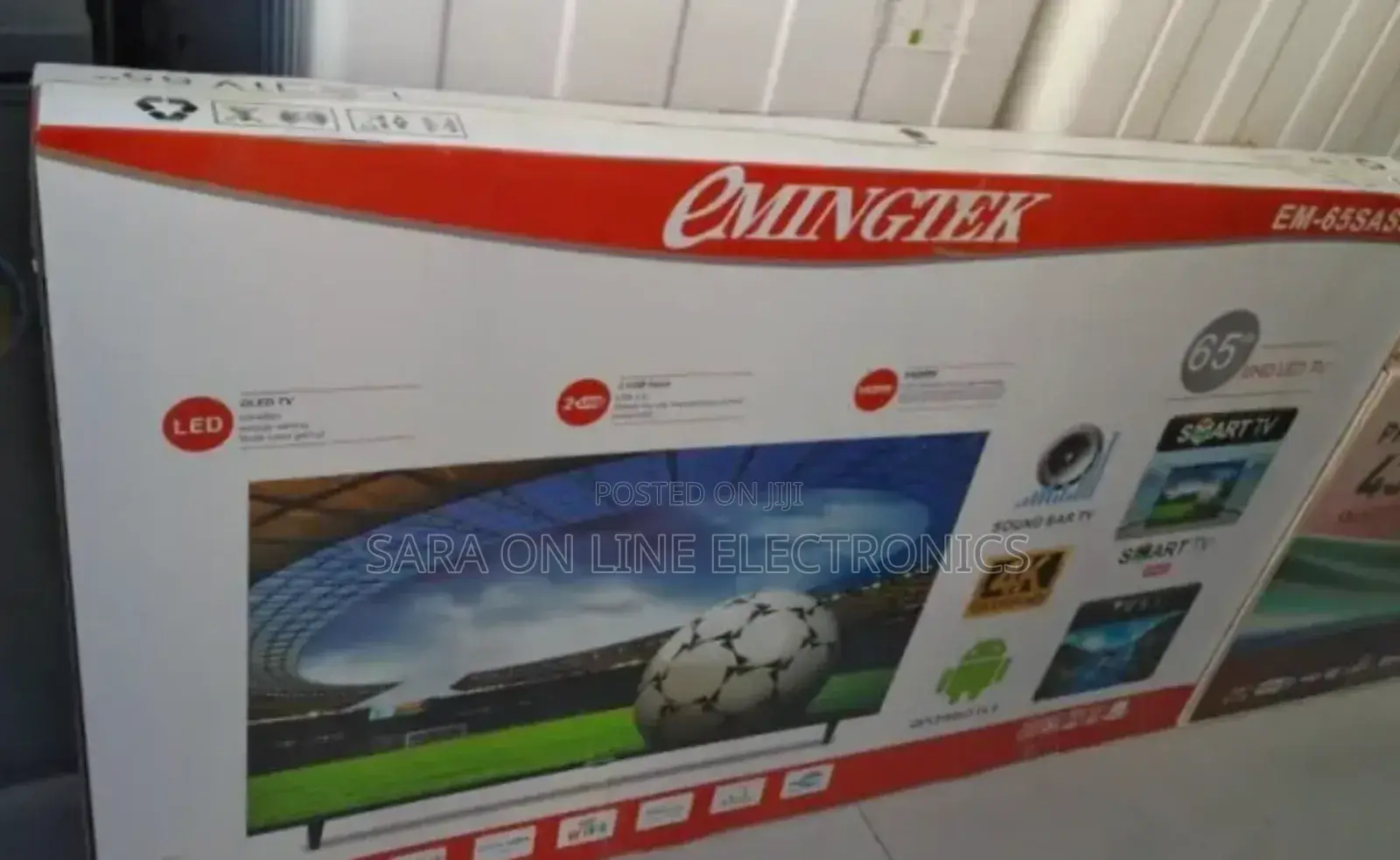 E-Mingtek 65" Framless Uhd Tv New 2025