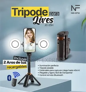 Mini ለlive የሚሆን Selfi Stick የራሱ Light ያለው (For Tiktok Youtube )