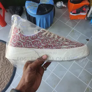 Red Color Canvas Casual Sneakers [On Hand]