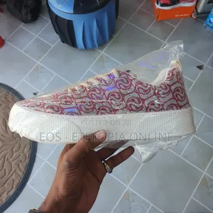 Red Color Canvas Casual Sneakers [On Hand]