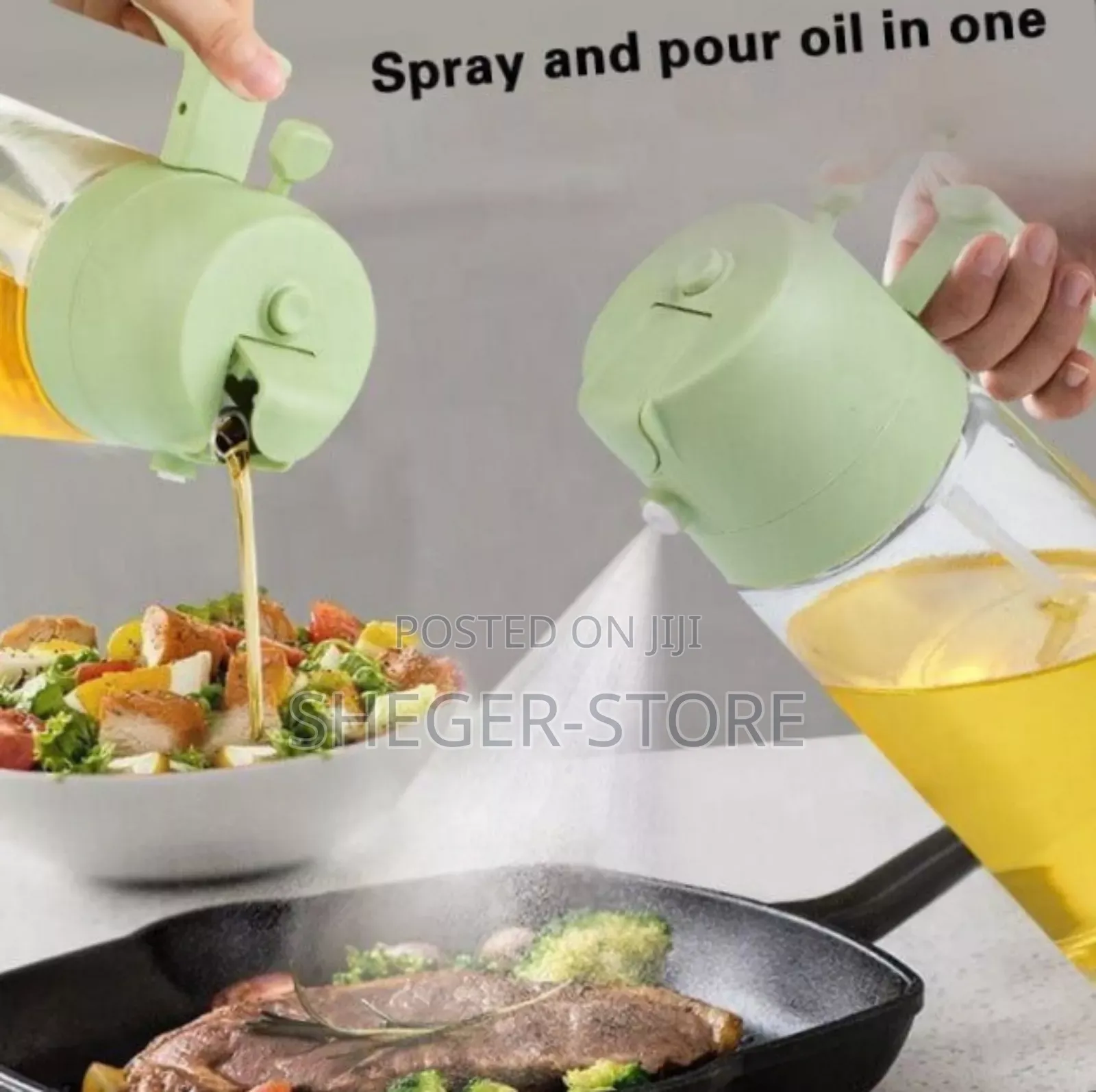 High Class Sprayable and Pourable Oil Bottle ( ከመስታወት የተሰራ )