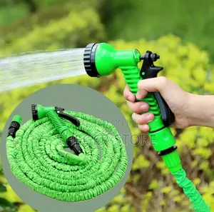 Photo - 30m 100ft Expandable Magichose Flexible Water Pipe Garden Spray Gun